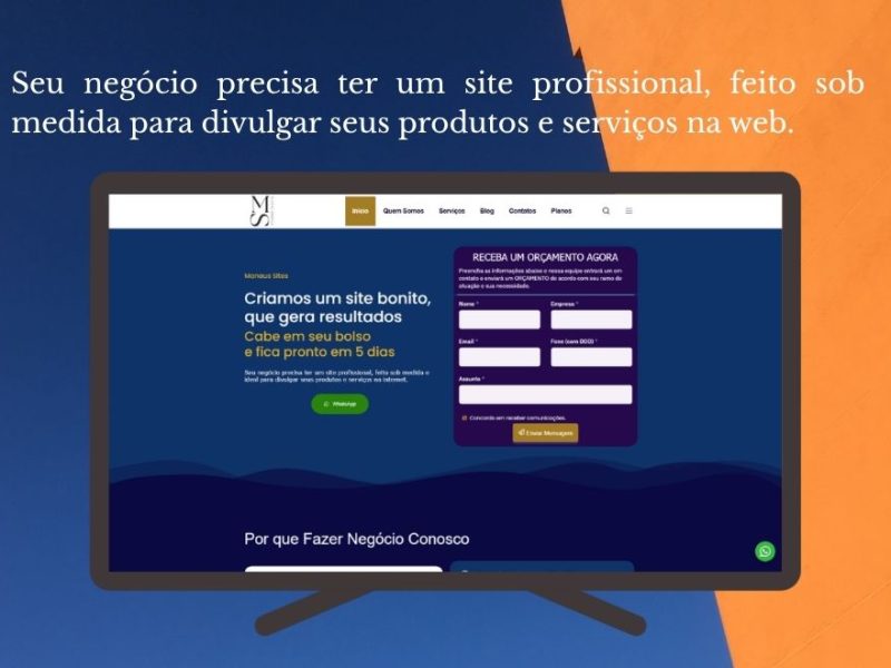 Criamos um Site Moderno, Bonito e Pronto em Até 5 Dias